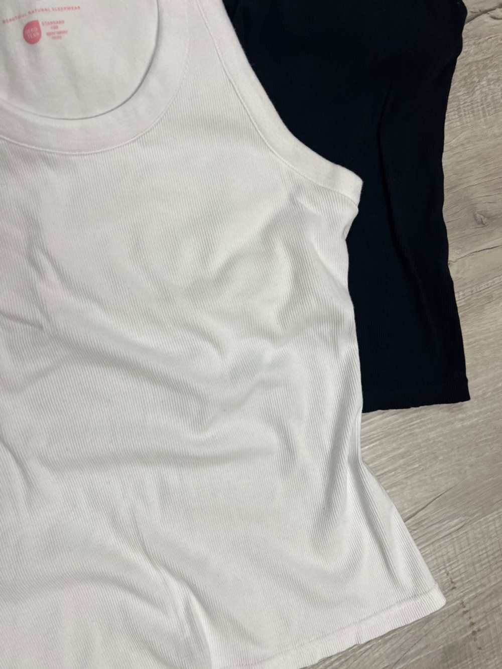Papinelle Ribbed Shelf Bra Tank Tops - White, Gray & Black (3-Pack) - Picture 5 of 8
